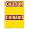 Signmission OSHA CAUTION RADIATION Sign, Caution Write-On Bilingual, 10in X 7in Decal, 7" H, 10" W, Landscape OS-CR-D-710-L-10162 - alternate 1